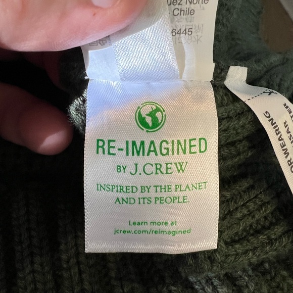 J. Crew Olive Green Turtleneck Poncho Sweater - Picture 10 of 11